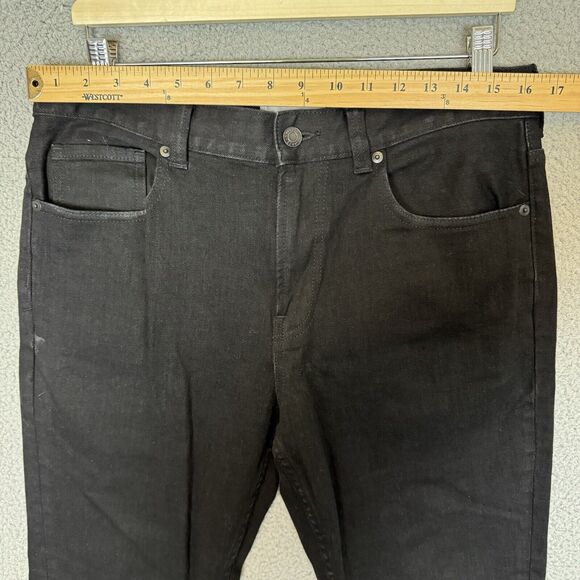 S Everlane Jeans Men's 33x30 Black Skinny Straight Leg Stretch Denim Casual - Picture 5 of 8